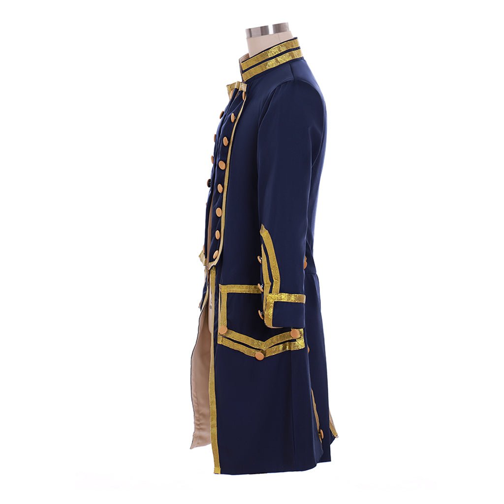 18th Century Men's Colonial Military Uniform Costume - Victorian Regency Tailcoat for Halloween | Coscomos - Coscosmos