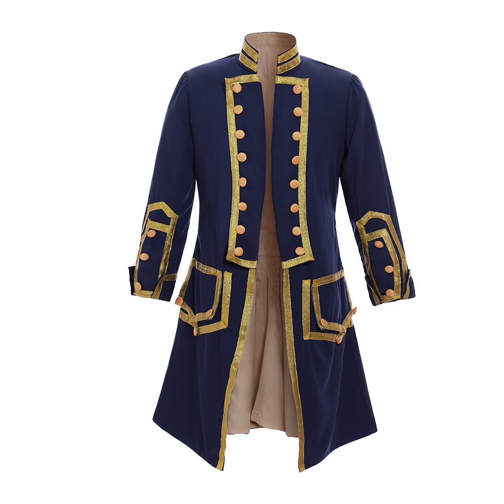 18th Century Men's Colonial Military Uniform Costume - Victorian Regency Tailcoat for Halloween | Coscomos - Coscosmos