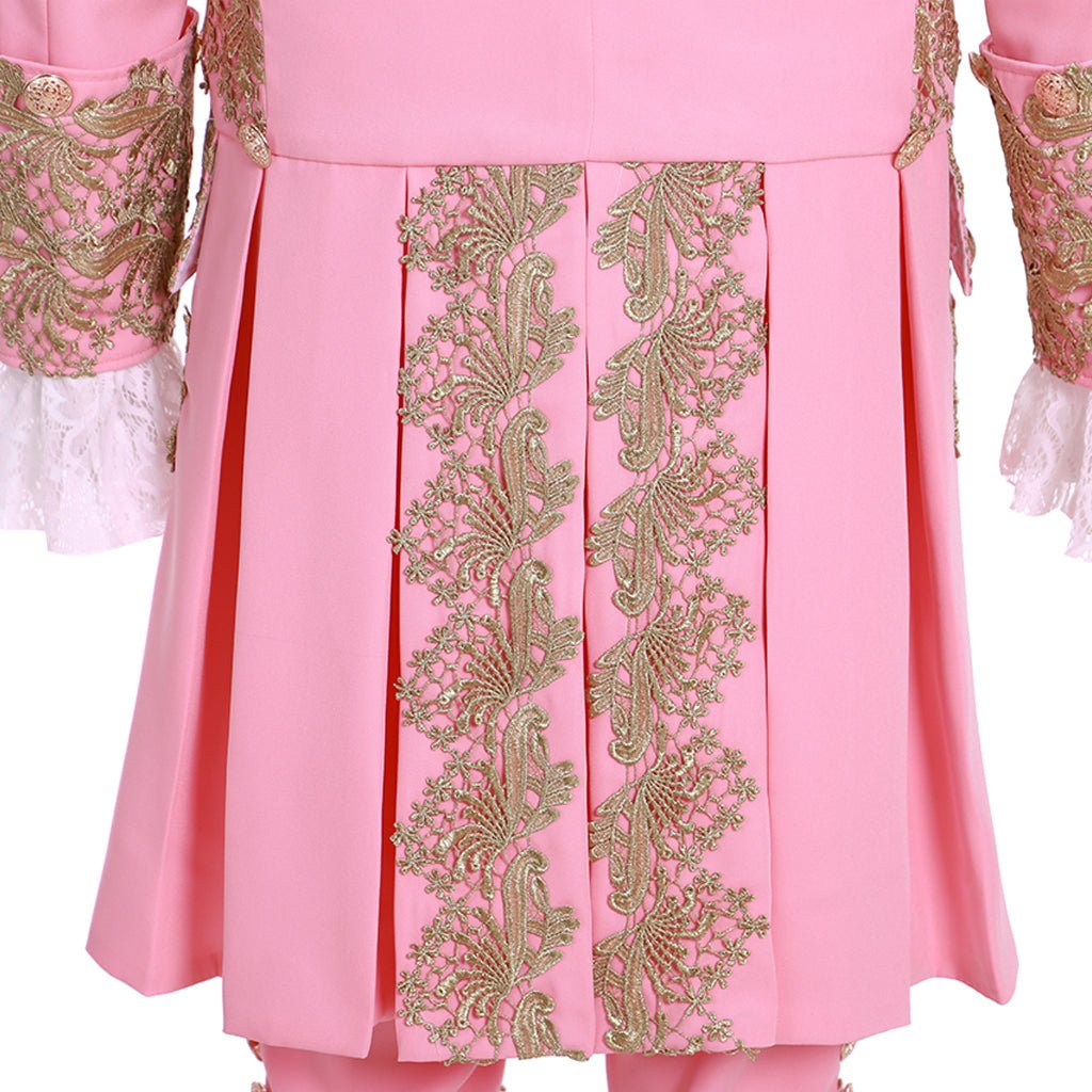 18th Century Men’s Colonial Rococo Suit - Pink Regency Court Outfit - Coscosmos