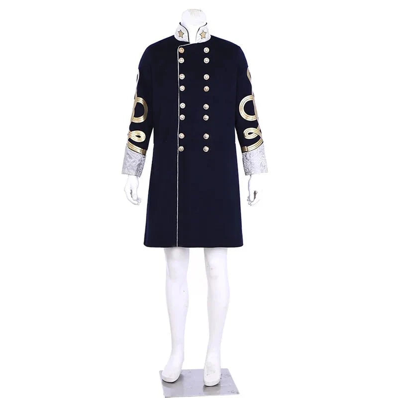 18th Century Men’s Embroidered Retro Jacket - Long Slim Collar Cosplay Coat | Coscosmos Medieval Series - Coscosmos