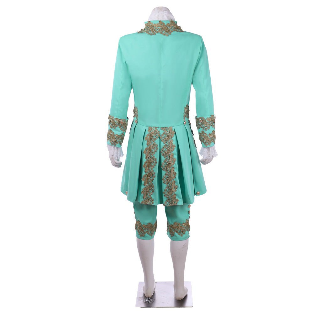 18th Century Rococo Men’s Court Dress - Green Retro Colonial Suit | Coscomos Medieval Series - Coscosmos