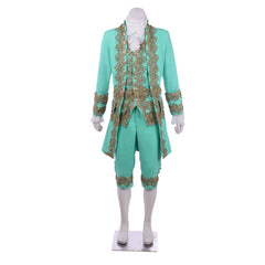 18th Century Rococo Men’s Court Dress - Green Retro Colonial Suit | Coscomos Medieval Series - Coscosmos