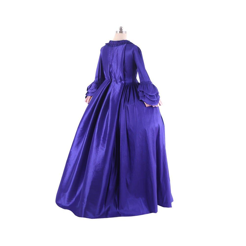 18th Century Rococo Purple Brocade Dress - Embroidered Gown from Coscomos' Medieval Series - Coscosmos