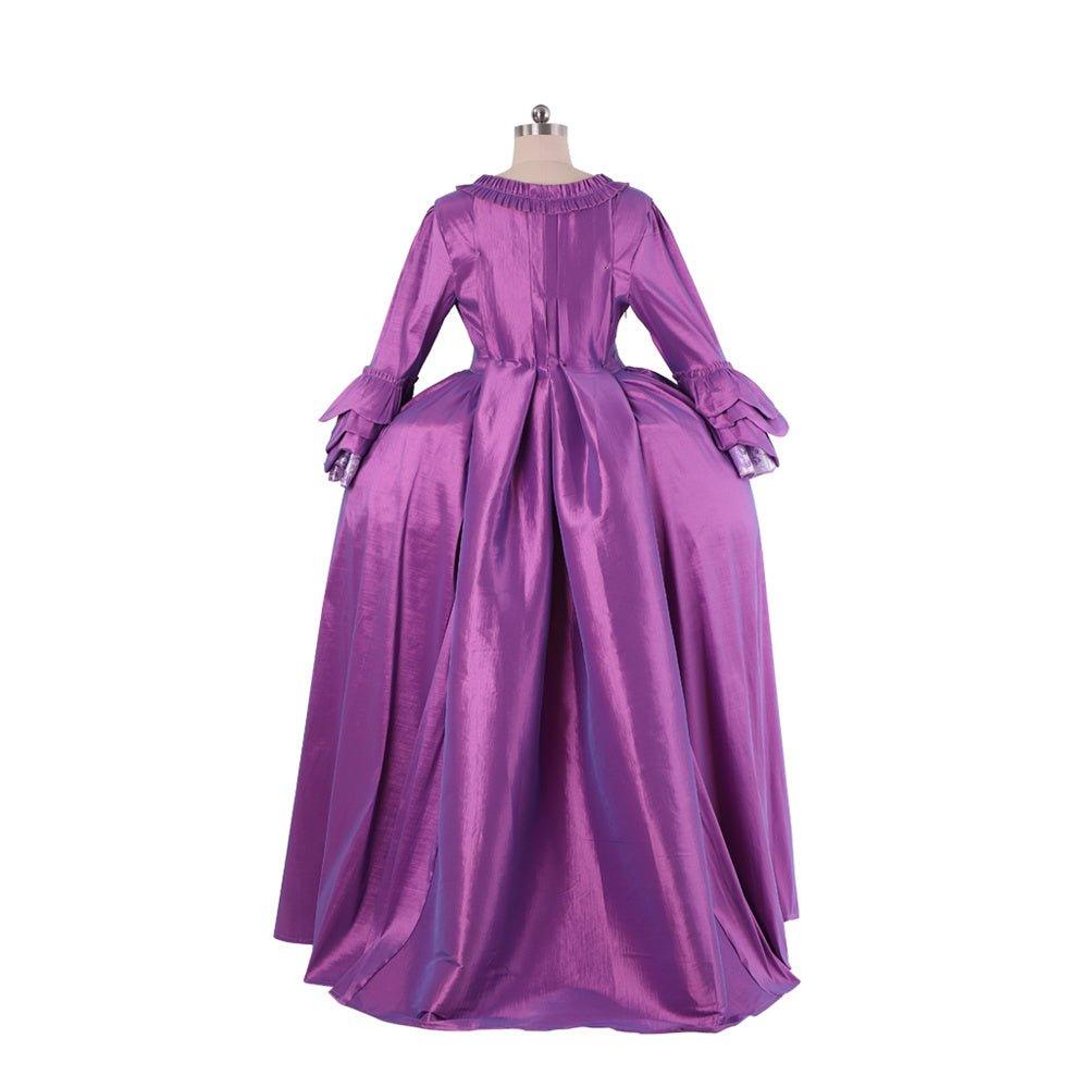 18th Century Rococo Purple Brocade Dress - Embroidered Gown from Coscomos' Medieval Series - Coscosmos