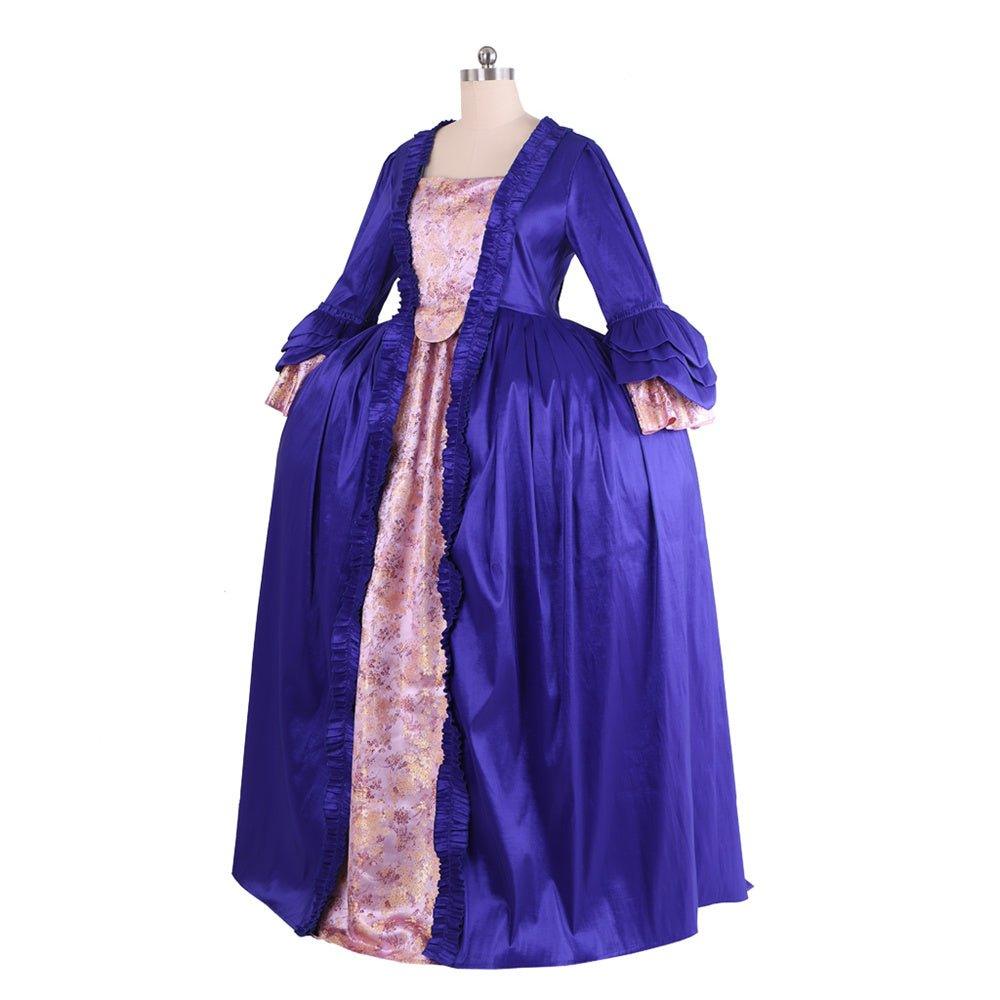 18th Century Rococo Purple Brocade Dress - Embroidered Gown from Coscomos' Medieval Series - Coscosmos