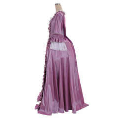 18th Century Rococo Purple Dress - Elegant Lace and Pleats from Coscomos - Coscosmos