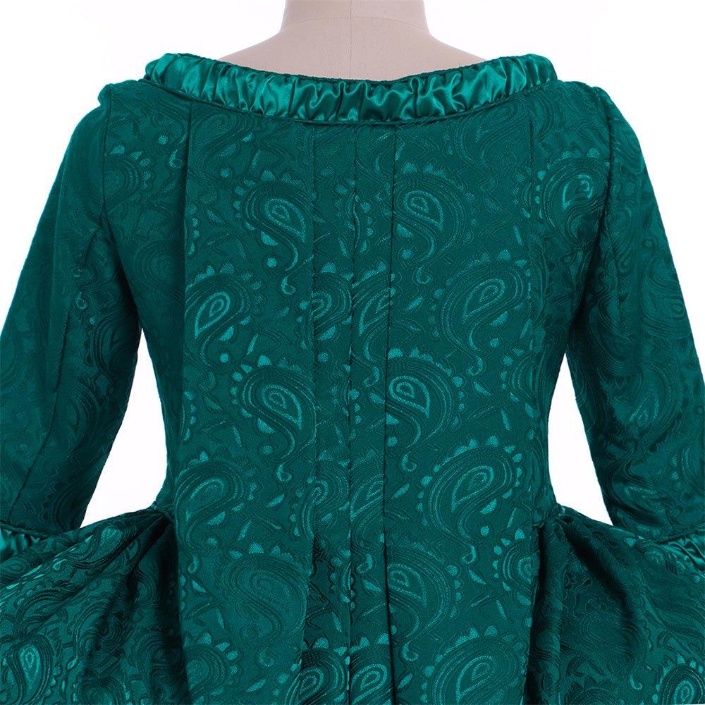 18th Century Rococo Revival - Marie Antoinette Inspired Green Brocade Dress by Coscomos - Coscosmos