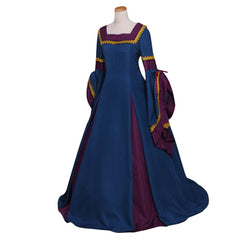 18th Century Royal Court Noble Princess Dress Medieval Victorian Tudor Tea Party Costume Halloween Carnival Party Ball Gown - Coscosmos