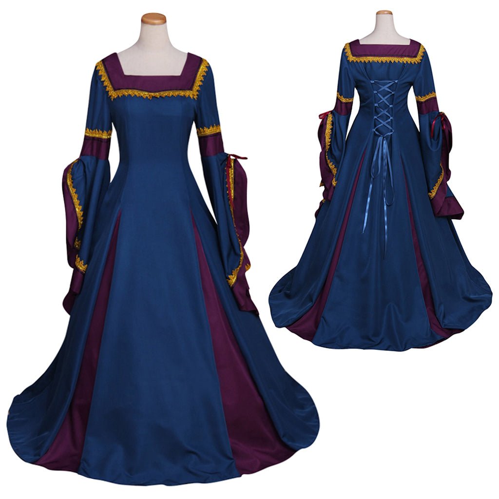 18th Century Royal Court Noble Princess Dress Medieval Victorian Tudor Tea Party Costume Halloween Carnival Party Ball Gown - Coscosmos