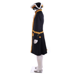 18th Century Tudor Regency Royal Men’s Black Coat & Vest Renaissance Party Suit | Coscomos - Coscosmos