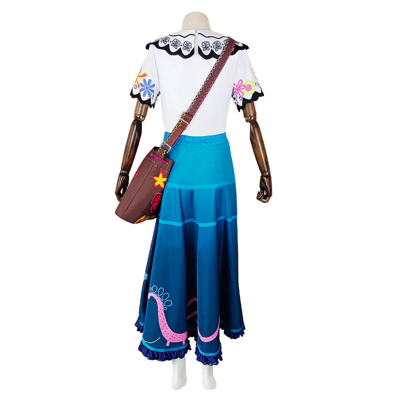 Magic House Cosplay Costume Mirabel Dress with Backpack for Kids and Adults