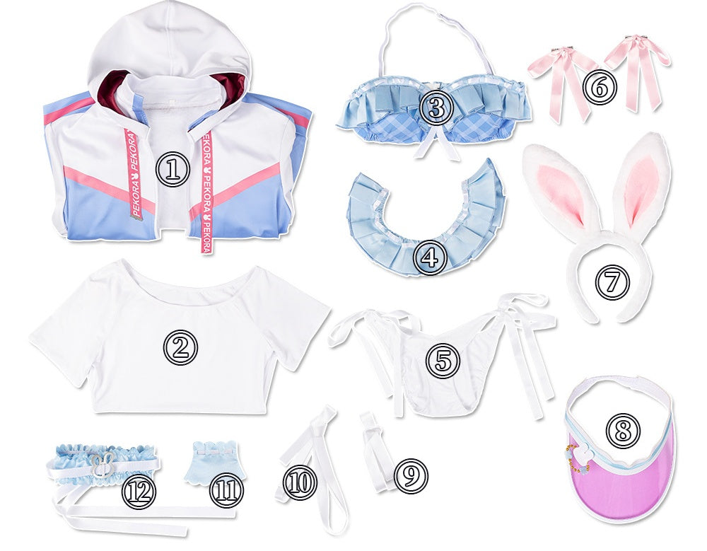 VTuber Usada Pekora Swimsuit Cosplay Costume for Anime Game Girls - Halloweez