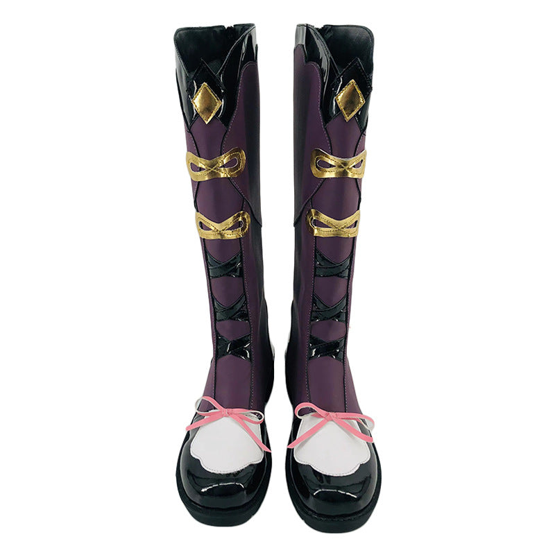 Genshin Impact Yun Jin COS Shoes Anime High Heels Cosplay Boots for Convention Performance - Halloweez