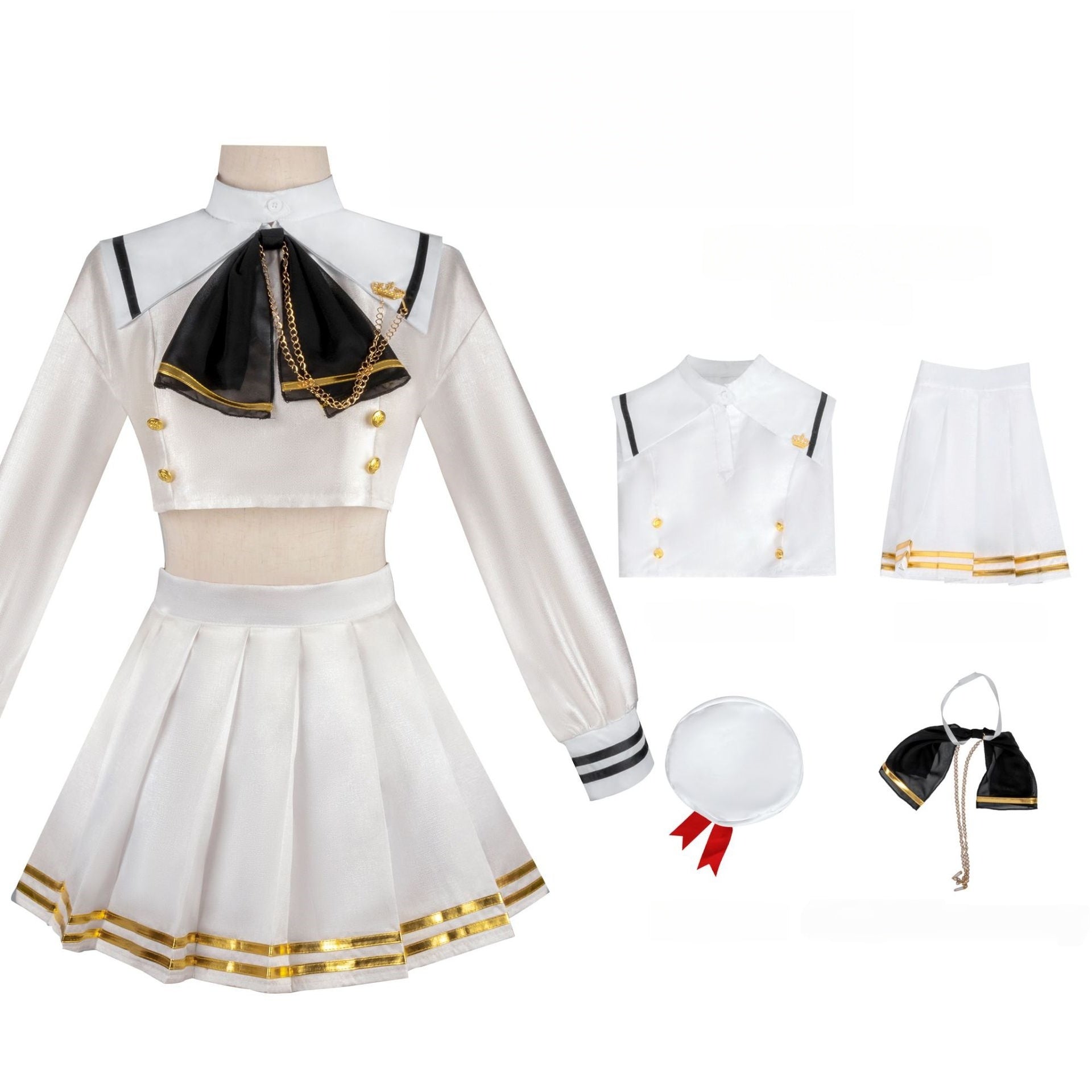 Azur Lane Janus Cosplay Costume Anime Clothing Women JK Uniform Sailor Suit - Halloweez