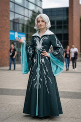 Wicked: For Good Madame Morrible Dark Green Long Dress Cosplay Outfit for Wizard of Oz Fans - Halloweez