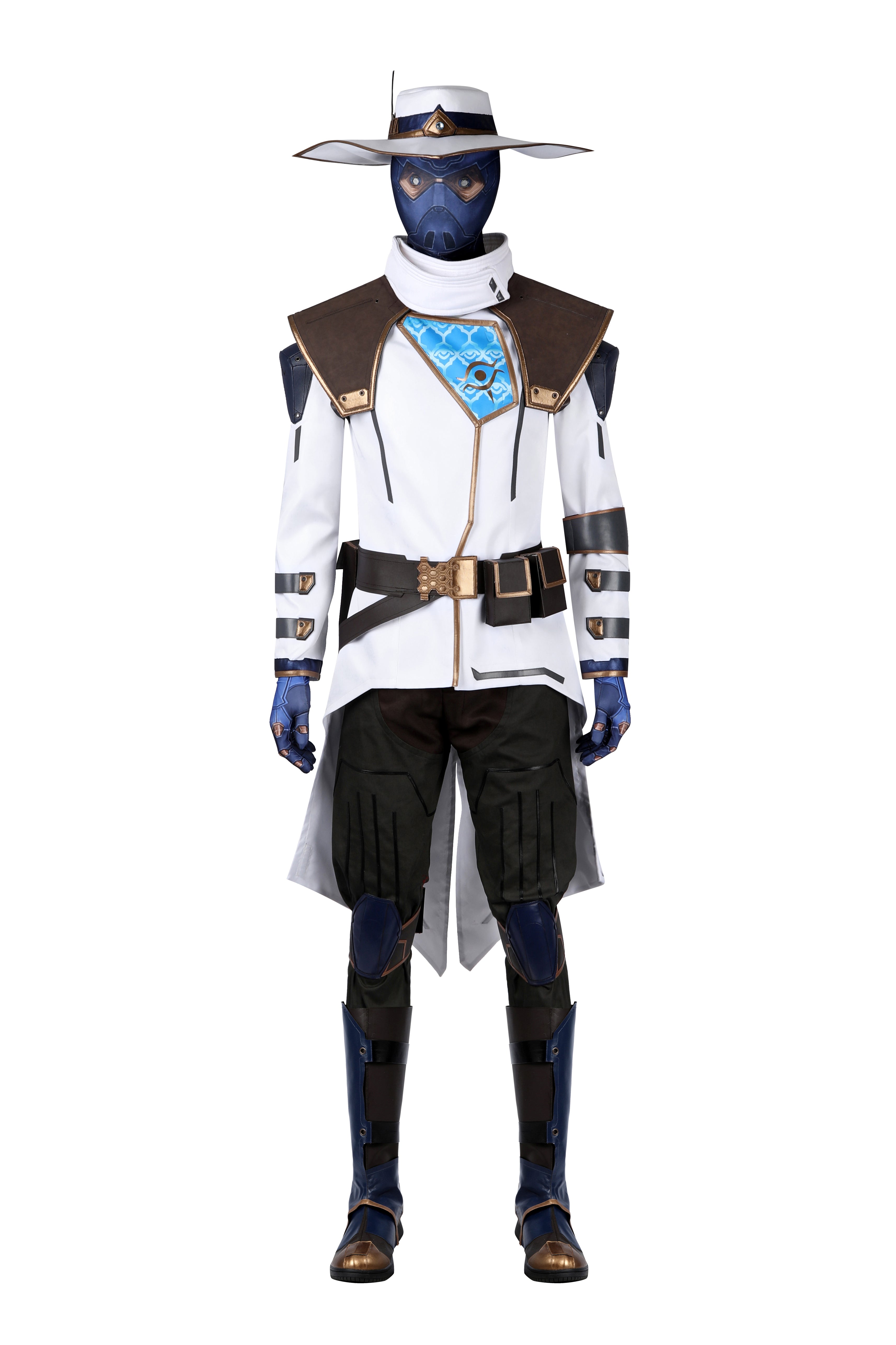 Premium Valorant Cypher Cosplay Costume Full Set for Game Role Play - Halloweez