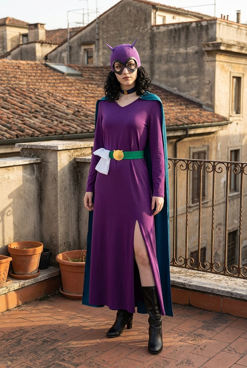 Batman Purple Catwoman Cosplay Costume Outfit for Halloween Role Play Cross-Border Stock - Halloweez