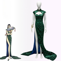 One Piece Boa Hancock Qipao Cosplay Costume Custom‑Made for Halloween Comic‑Con