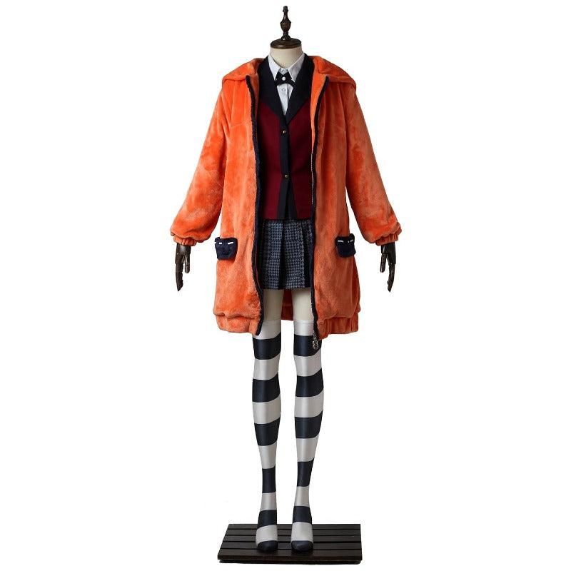Halloweez Yumeko Jabami Cosplay Costume - Premium Japanese School Girl Uniform for Halloween & Kakegurui Fans