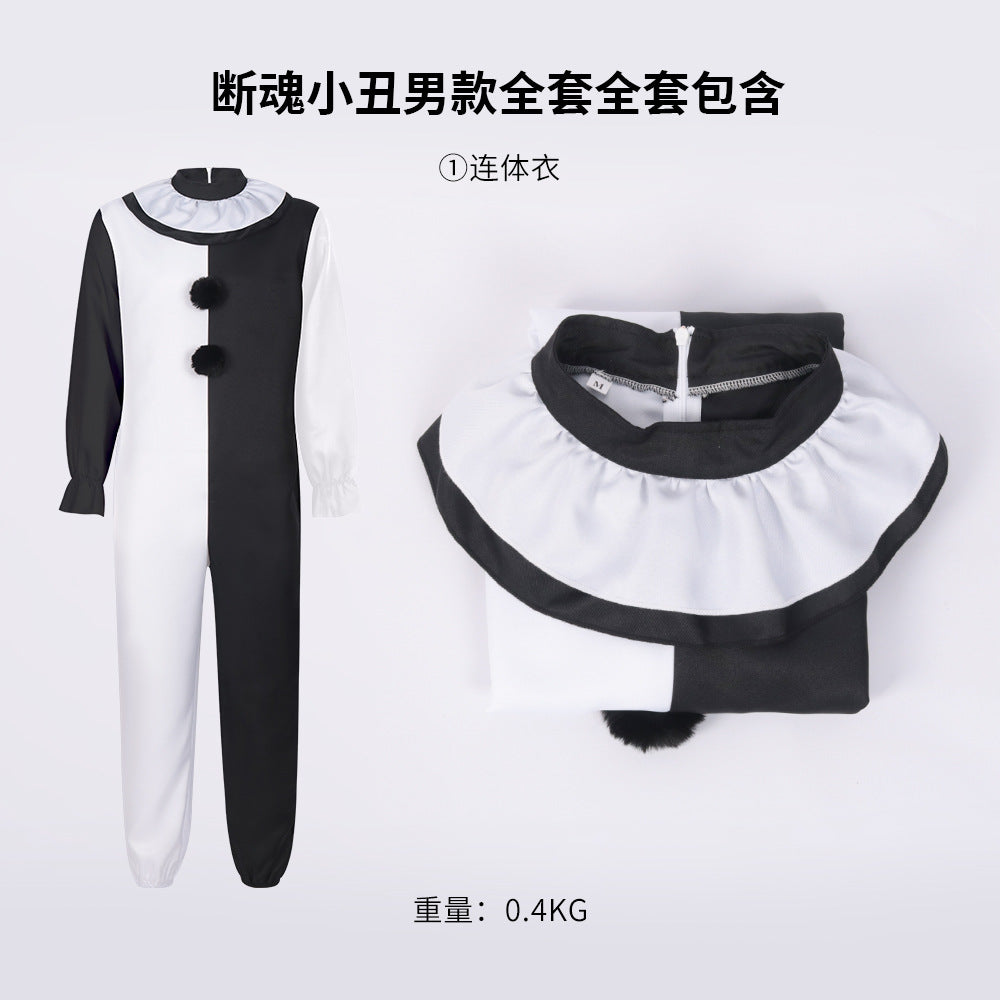 Spooky Halloween Christmas Killer Clown Cosplay Costume Set - Halloweez