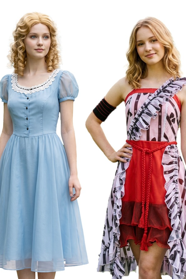 Alice's Adventures in Wonderland Alice Cosplay Dress Women Halloween Roleplay Costume Outfit - Halloweez