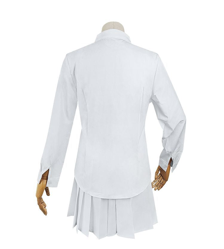The Promised Neverland Cosplay Costume Emma Norman Ray White Shirt Set Anime Daily Wear - Halloweez