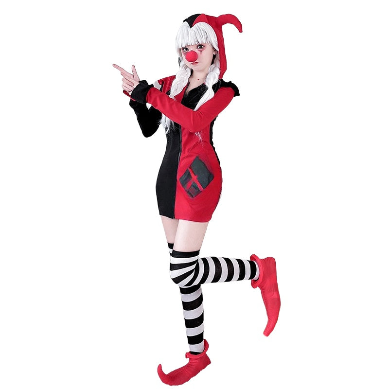 Halloween Harley Quinn Costume Adult Cosplay Dress for Suicide Squad Fans - Halloweez