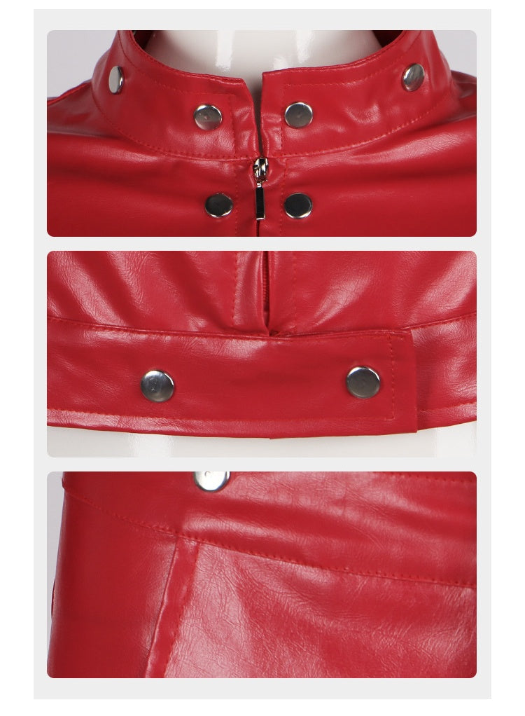 Seven Deadly Sins Ban Cosplay Costume Greed Sin Red Leather Outfit Anime Role Play
