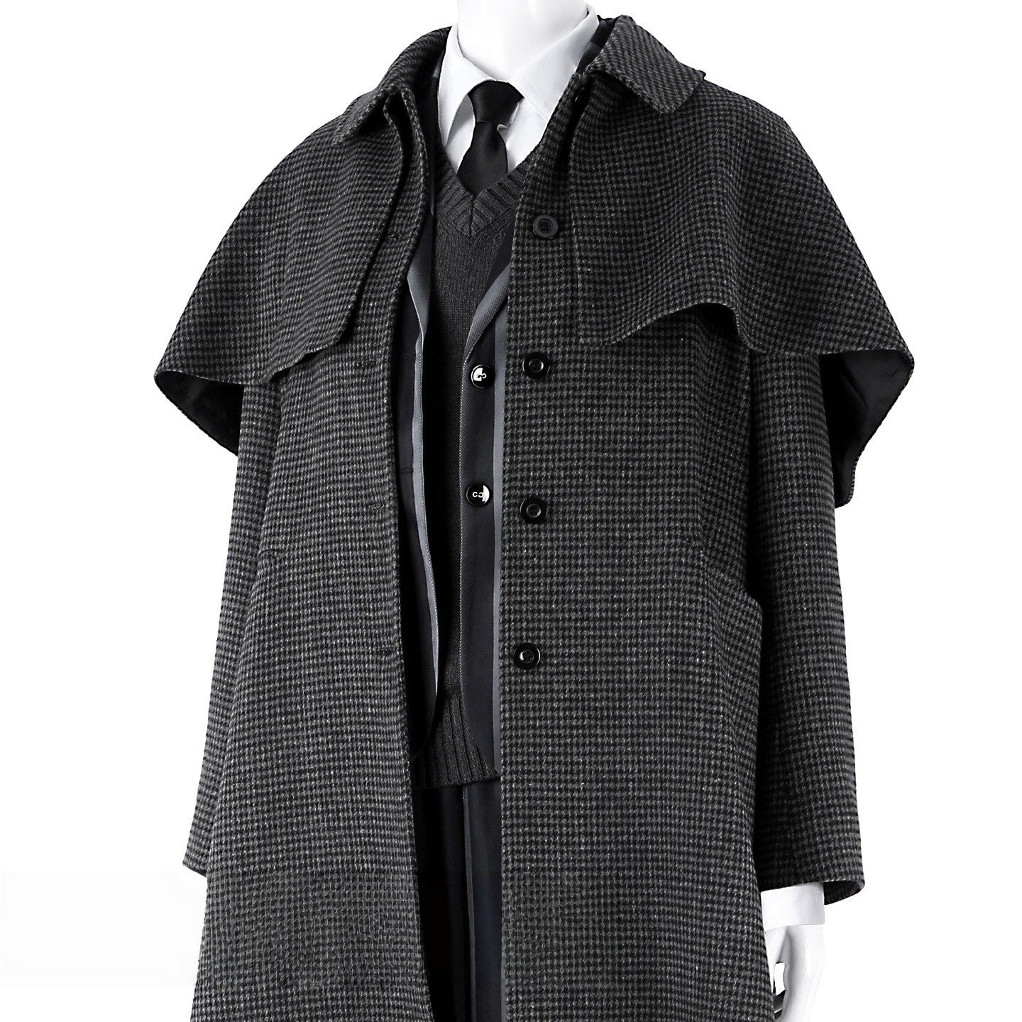 Nevermore Academy Uniform Wednesday Addams Cosplay Costume Jacket & Tie Outfit for Halloween