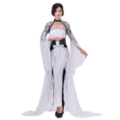 Vestido de noche de cosplay de Lunafreya para mujer de Final Fantasy XV de Halloween