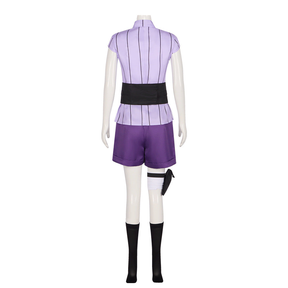 Halloween Anime Ninja Cosplay Costume Hyuga Hinata Role Play Performance Outfit - Halloweez