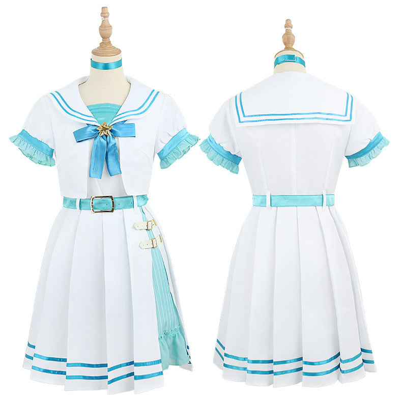 Rainbow VTuber Hoshimachi Suisei Anniversary Anime Costume Set Sweater Coat Version - Halloweez