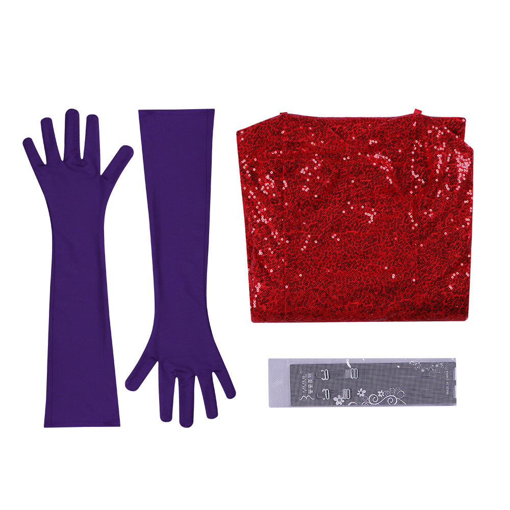 Who Framed Roger Rabbit Jessica Rabbit Cosplay Red Dress Ball Gown Halloween Party Costume - Halloweez