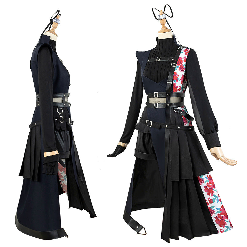 Hoshimachi Suisei Concert Stage Dress - Black拼接Cosplay Costume for Music Performance - Halloweez