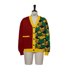 Kamado Tanjirou Cosplay Sweater: Unisex V-Neck Cardigan