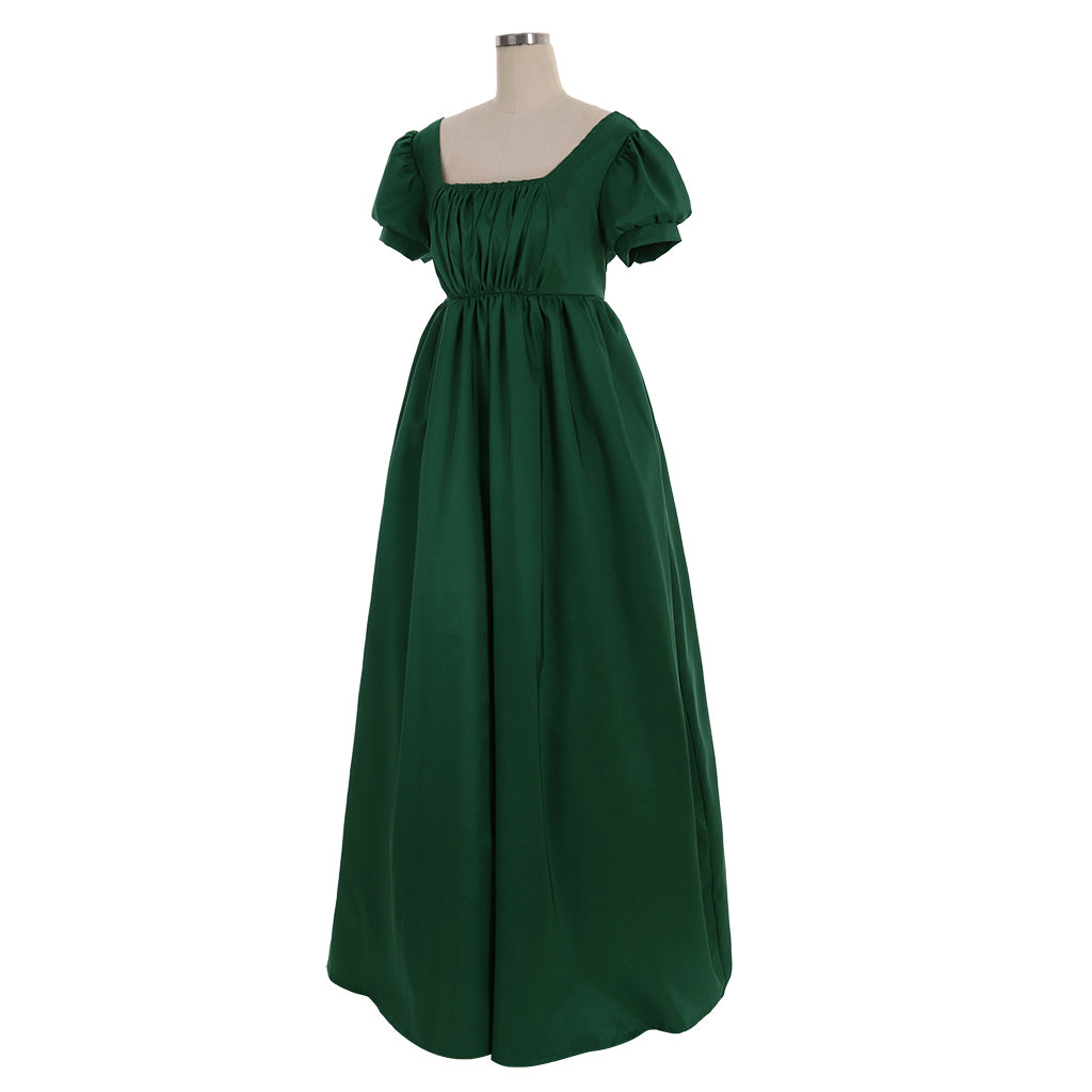 Elegant Halloweez Regency Ball Dress - High Waistline Tea Gown Dress Custom Made