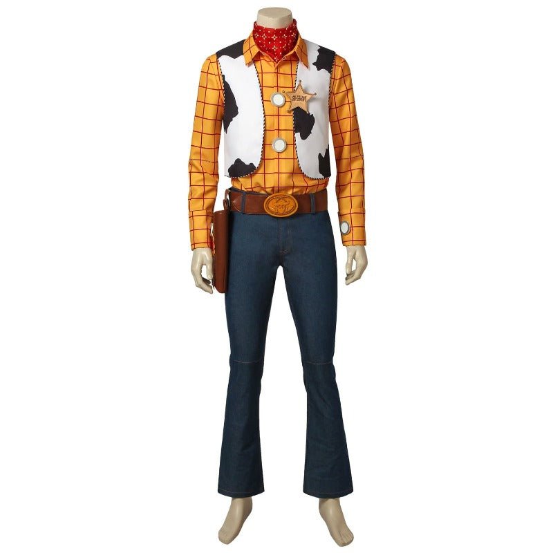 Disfraz de sheriff vaquero Woody para adulto de Halloween: disfraz de cosplay para Halloween
