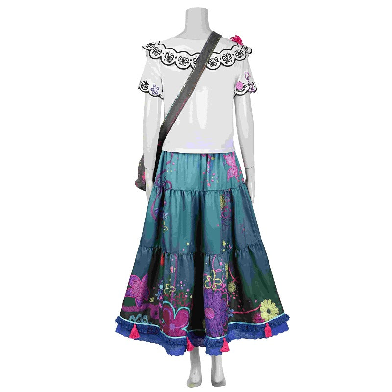 Robe Mirabel Encanto - Tenue de maison magique de princesse d'Halloween pour femme