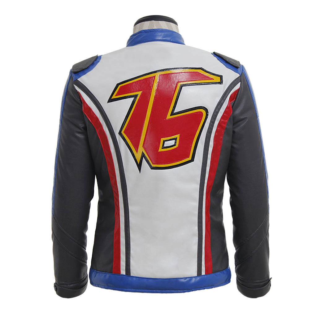 Overwatch Soldier 76 Cosplay Leather Jacket - Game Character Costume for Daily Wear - Halloweez