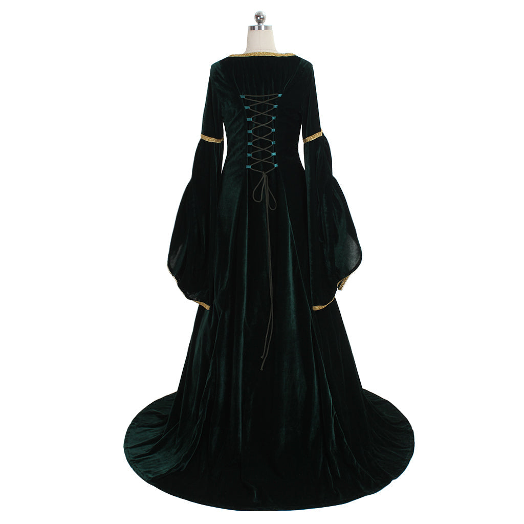 Robe victorienne élégante pour Halloween - Inspirée du Moyen-Âge, du Gothique et de la Belle du Sud