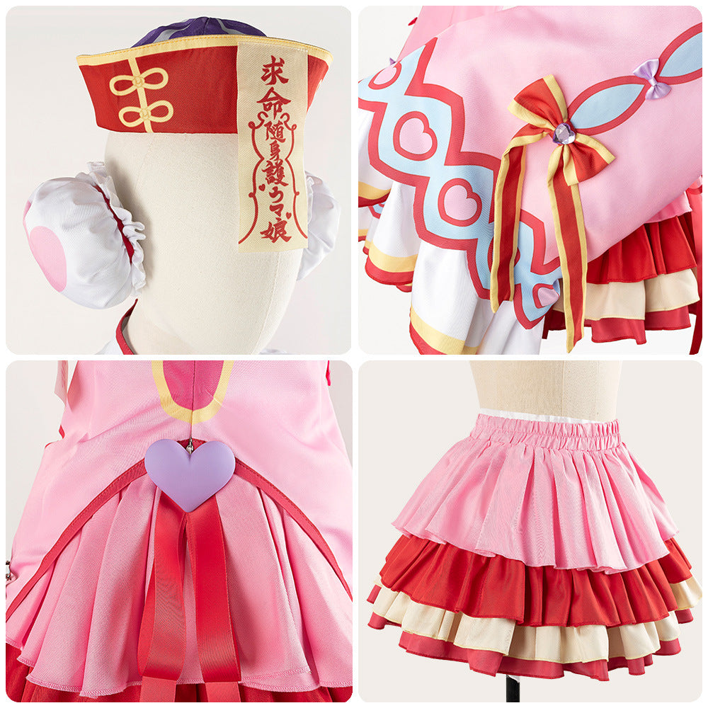 Uma Musume Pretty Derby Air Shakur Halloween Pink Zombie Cosplay Costume Dress - Halloweez