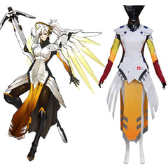 Tenue de cosplay Mercy pour Halloween – Combinaison élégante pour les passionnés et les rassemblements de cosplay