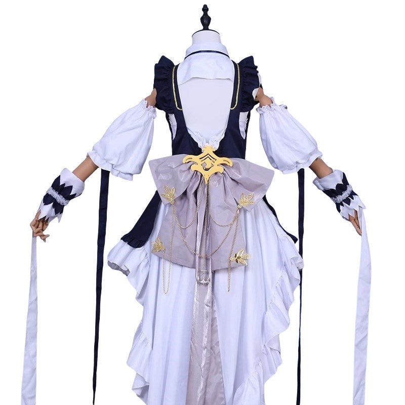 Azur Lane Heavy Cruiser Cheshire Cosplay Costume Full Set Cat Maid Outfit - Halloweez