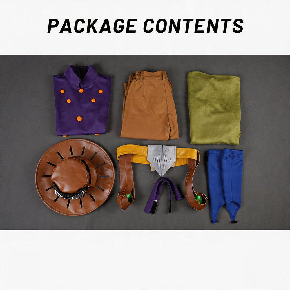 JoJo's Bizarre Adventure: Steel Ball Run Gyro Zeppeli Cosplay Costume Full Set Outfit - Halloweez