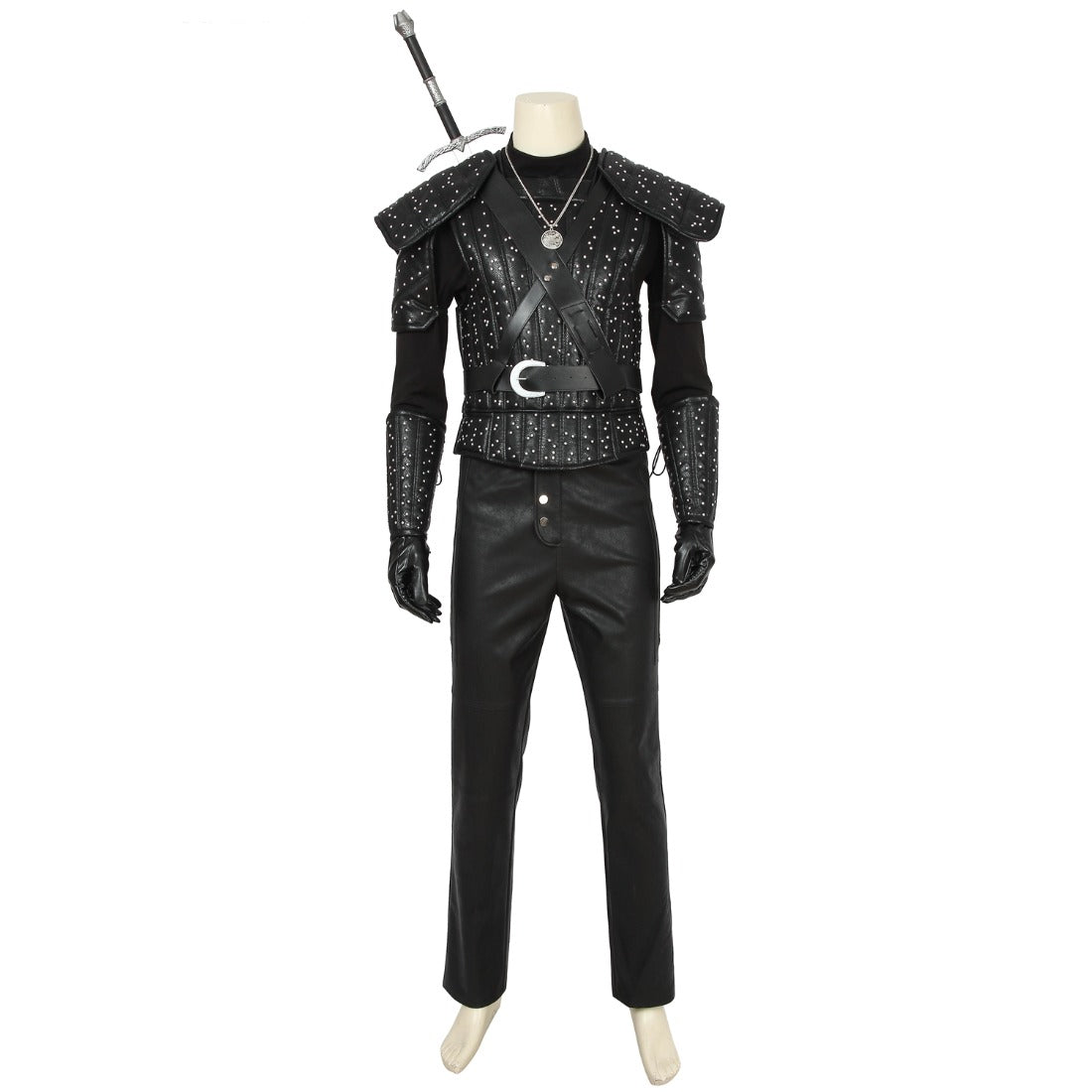Geralt of Rivia Full Cosplay Costume from The Witcher Monster Hunter Outfit for Men - Halloweez