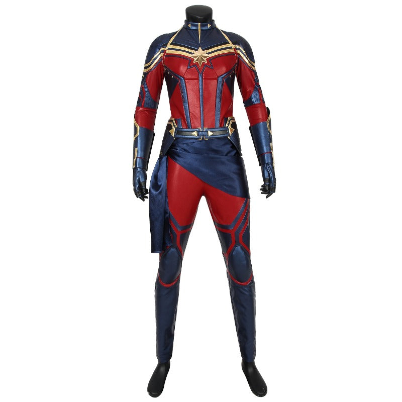 Halloweez Avengers 4 Endgame Captain Marvel Jumpsuit Cosplay Costume with Shoes