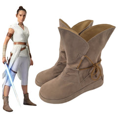 Star Wars: The Rise of Skywalker Rey Cosplay Shoes for 2D Anime Convention Performance - Halloweez
