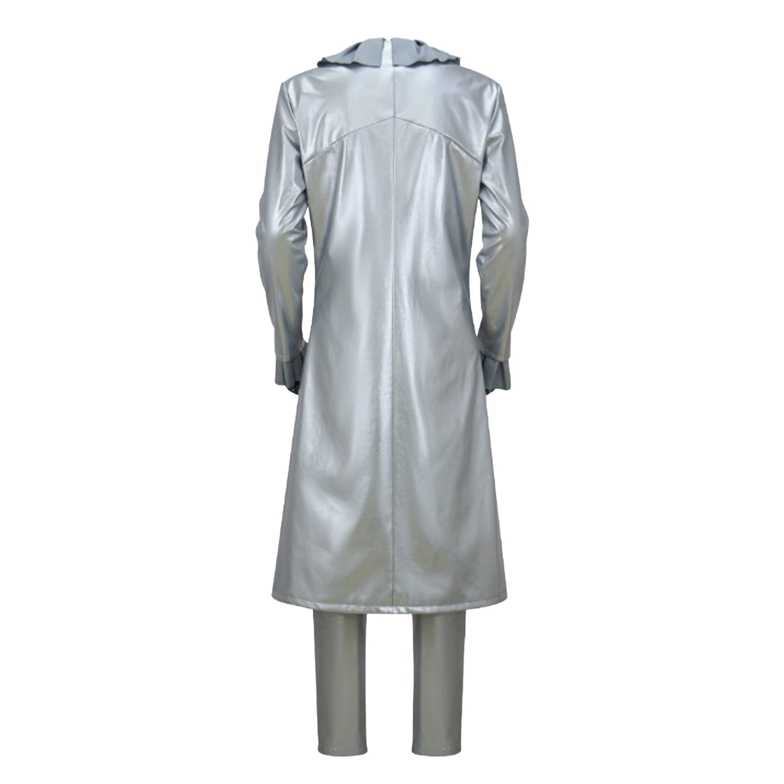 JoJo's Bizarre Adventure Steel Ball Run Funny Valentine Silver Trench Coat Full Cosplay Costume Set - Halloweez