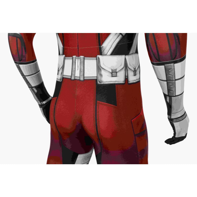 Halloweez Deluxe Red Guardian Cosplay Suit with Mask for Halloween