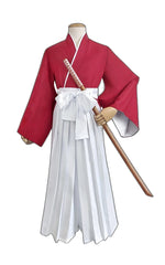 Rurouni Kenshin Himura Kenshin Zangetsu Hiko Seijuro Kimono Kendo Cosplay Costume - Halloweez